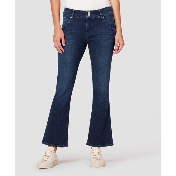 New Hudson Women's Size 33 Blue Jeans Collin Bootcut Crop Dark Wash Denim  NWT - Picture 1 of 9